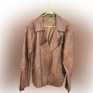 United Colors of Benetton Women’s Moto Leather Jacket